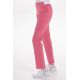 Pantalón elástico rosa mujer con bolsillos