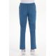 Pantalón elástico verde mujer con bolsillos