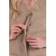 Casaca beige mujer con trabillas raso
