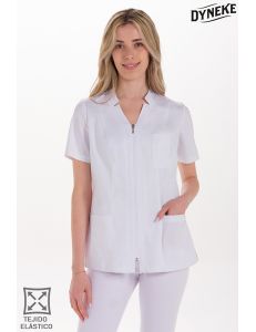 Chaqueta elástica m/c mujer blanca
