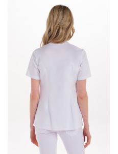 Chaqueta elástica m/c mujer blanca