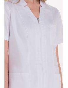 Chaqueta elástica m/c mujer blanca