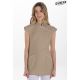 Estola con vivos de raso beige