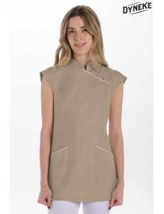 Estola con vivos de raso beige