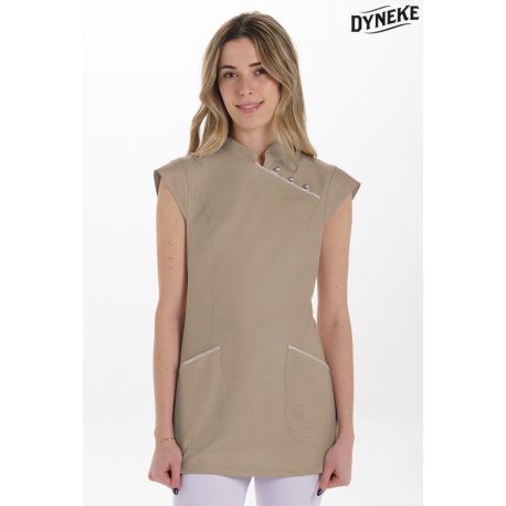 Estola con vivos de raso beige