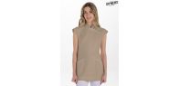 Estola con vivos de raso beige