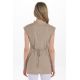 Estola con vivos de raso beige