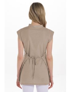 Estola con vivos de raso beige