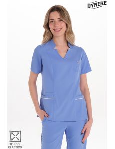 Casaca elástica mujer azul
