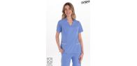 Casaca elástica mujer azul