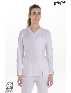 Chaqueta mujer m/l microfibra elástica blanca