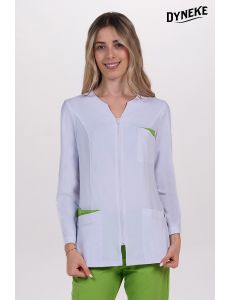 Chaqueta elástica m/l contraste verde