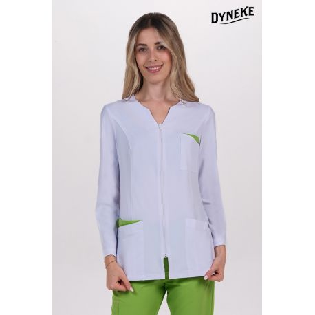 Chaqueta elástica m/l contraste verde
