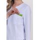 Chaqueta elástica m/l contraste verde