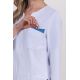 Chaqueta elástica m/l contraste azul 