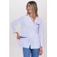 Chaqueta elástica m/l contraste azul 