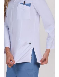Chaqueta el&aacute;stica m/l contraste azul 