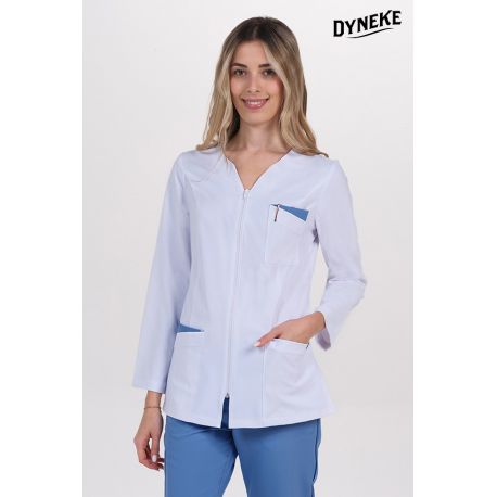 Chaqueta elástica m/l contraste azul 