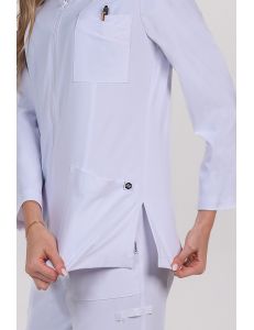 Chaqueta el&aacute;stica m/l blanca