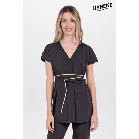 Kimono negro lazo