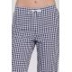 Pantalón mujer cuadro marino cordón