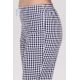 Pantalón mujer cuadro marino cordón
