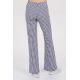 Pantalón mujer cuadro marino cordón