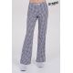 Pantalón mujer cuadro marino cordón