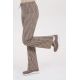 Pantalón mujer cuadro marrón cordón