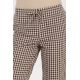 Pantalón mujer cuadro marrón cordón