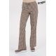 Pantalón mujer cuadro marrón cordón