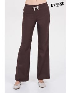 Pantalón mujer mcfb elástica marrón cordón