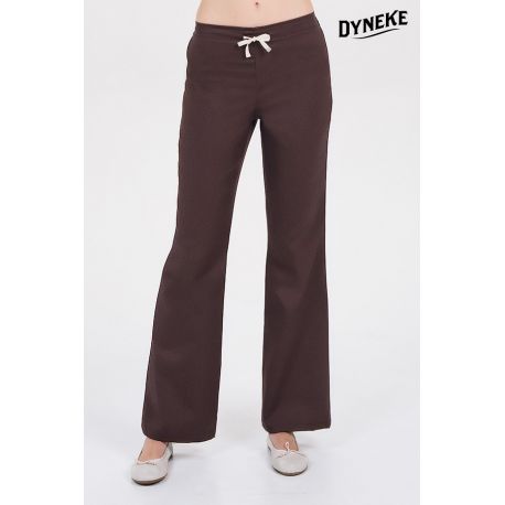 Pantalón mujer mcfb elástica marrón cordón