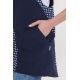 Estola cruzada cuadro azul