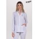 Chaqueta cruzada mujer m/l microfibra blanca