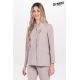 Chaqueta cruzada mujer m/l microfibra blanca