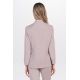 Chaqueta elástica beige sra.cuello mao