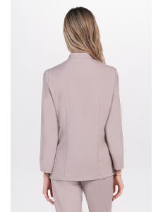 Chaqueta cruzada mujer m/l microfibra blanca