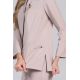 Chaqueta elástica beige sra.cuello mao