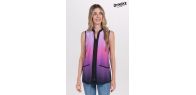Casaca microfibra elastica s/m zig zag fucsia