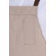 Delantal loneta beige bolsillo canguro