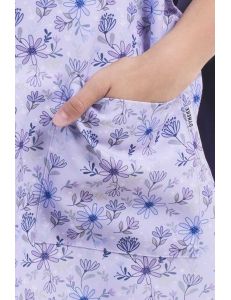 Estola lila estampada flores