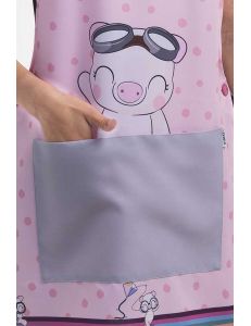 Estola lila estampado cerdito