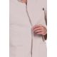 Chaqueta caballero elástica beige cuello mao