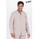 Chaqueta elástica beige sra.cuello mao