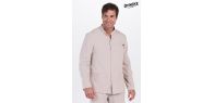 Chaqueta elástica beige sra.cuello mao