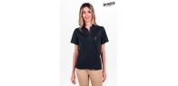 Polo mujer cuello mao pique negro