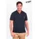 Polo hombre cuello mao pique negro