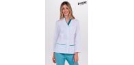 Chaqueta mujer doble vivo aguamarina cremallera m/l