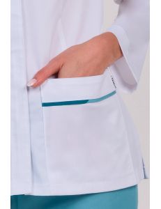 Chaqueta mujer doble vivo aguamarina cremallera m/l